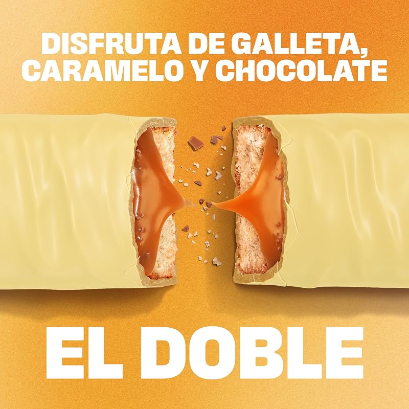 White, Barritas de Chocolate Blanco con Galleta y Caramelo, 30 x 46 g