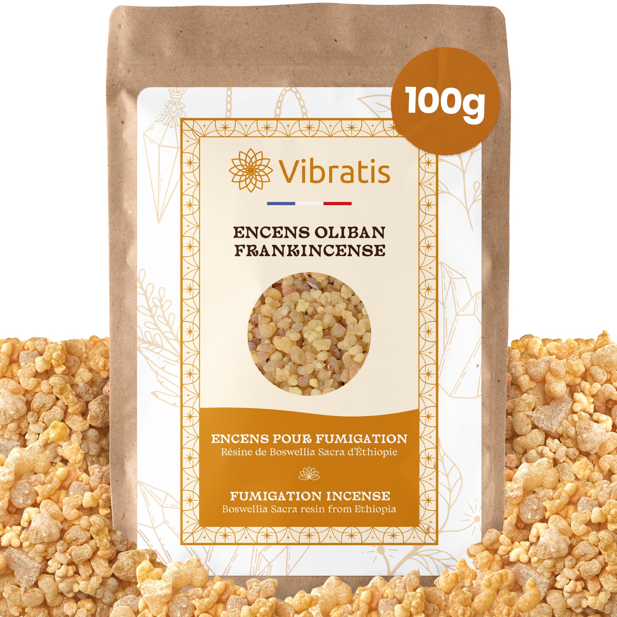 Premium Frankincense Grains 100g - Boswellia Carterii | Natural Loban Crystals for Incense & Aromatherapy | Sacred Frankincense for Meditation & Church Rituals