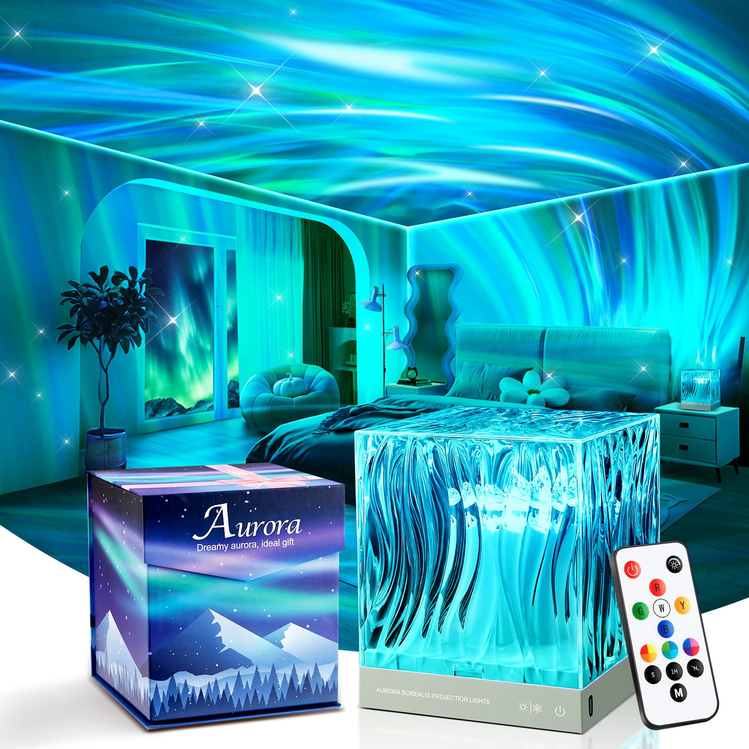 Photo 1 of Northern Lights Projector Christmas Gifts for Teen Girls,18 Colors Galaxy Projector for Bedroom Galaxy Light Projector,Remote Ambient Lighting Mood Lighting Room Lights,Cool Stuff Room Decor Aesthetic