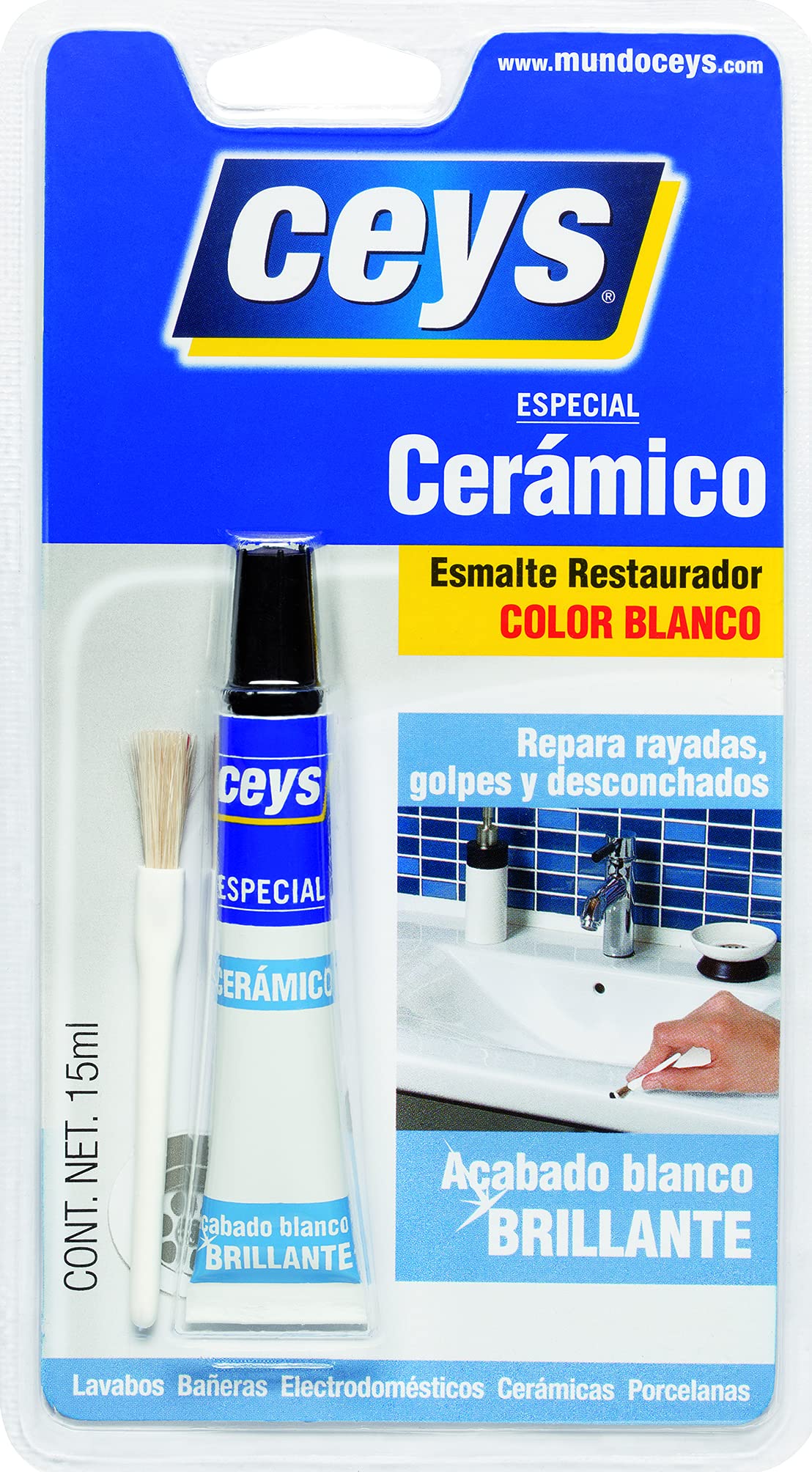 ceys 505101CEYS RESTAURADOR CERAMICO Blanco ,White,15ML