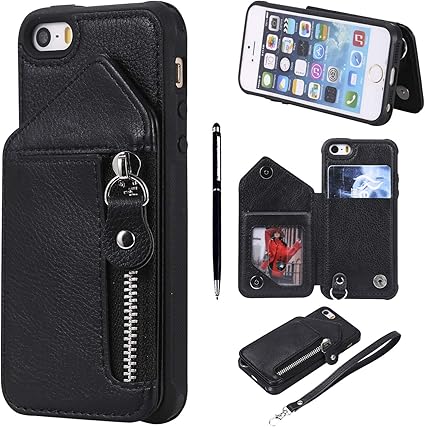 Amazon Annngroup Iphone Seケースiphone5 5sケース 手帳型 オシャレ スタンド機能 レザー 超軽量 耐衝撃おしゃれ背面 Icカード収納 全5色可選 タッチペン付 ケース カバー 通販