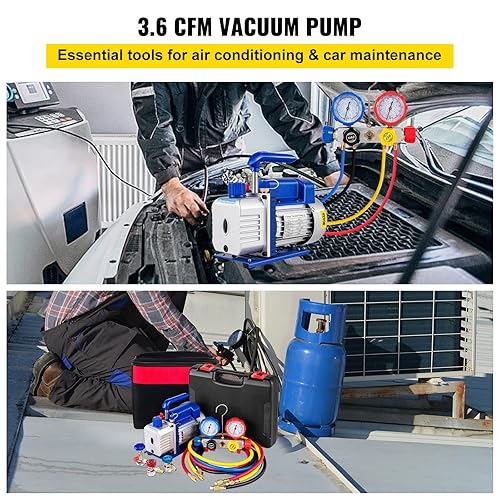 VEVOR Vacuum Pump 1/4 HP Single Stage HVAC A/C