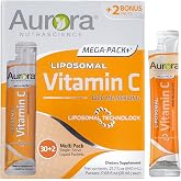 Aurora Nutrascience Liposomal Liquid Vitamin C, 32 Packets, Orange | Healthy Immune Support Supplement, 3000 mg per Serving, Sugar Free, Vegan, Gluten Free, Non-GMO, Single Serve Packets