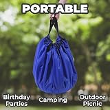 JJ PRIME Toy Storage Bag Large Foldable Play Mat Blue 150cm view 5