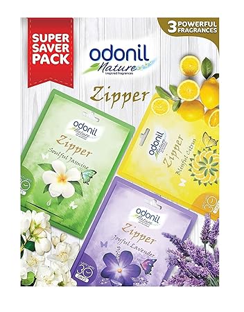 Odonil Bathroom Air Freshener Zipper Mix -10 g (Pack of 3)