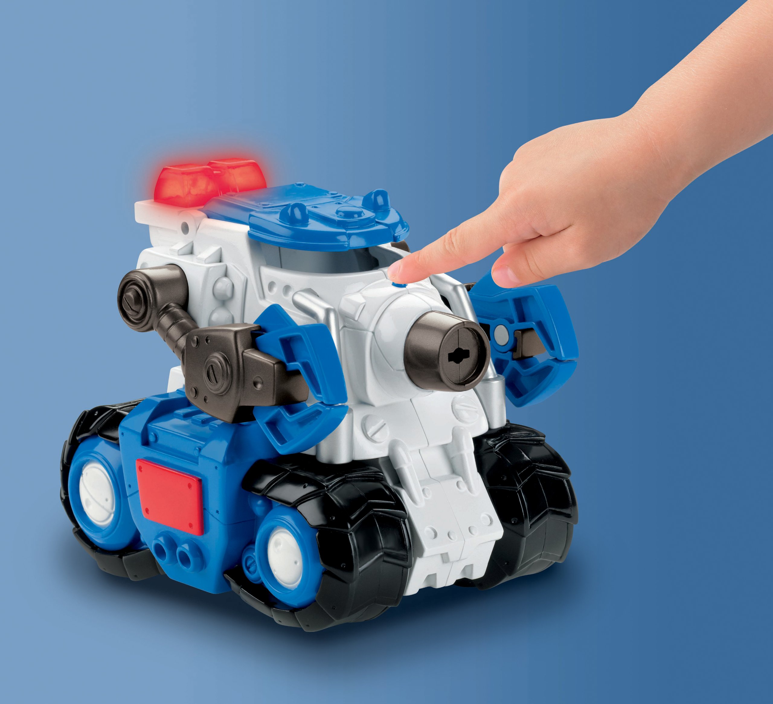 imaginext robot police tank