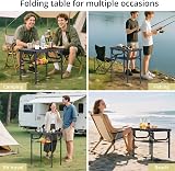 Anbte Folding Camping Table 60x40 cm with Storage Net 3 Height Levels view 5
