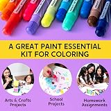 Joyin 36 Colors Washable Tempera Paint Sticks Non Toxic Quick Dry Mess Free view 3