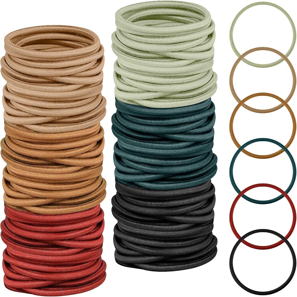 MOSTFUN 120 Pcs Hair Bobs Multicolor 2mm Elastic Hair Ties No Metal