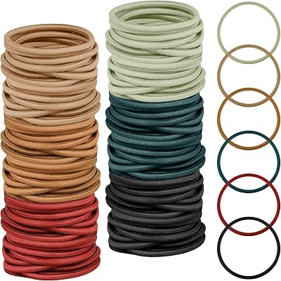 MOSTFUN 120 Pcs Hair Bobs Multicolor 2mm Elastic Hair Ties No Metal