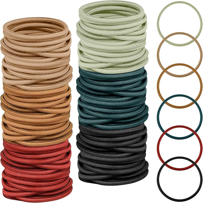 MOSTFUN 120 Pcs Hair Bobs Multicolor 2mm Elastic Hair Ties No Metal
