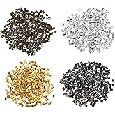 1000 Pcs Crimp Tube Beads for Jewelry Making 2mm Gold Crimping Beads for DIY Necklace Earring Bracelet Crimp Stopper Silver Tube Crimps End Tubes Spacer Tiny Loose Crimps Tubes Bead Brown Black