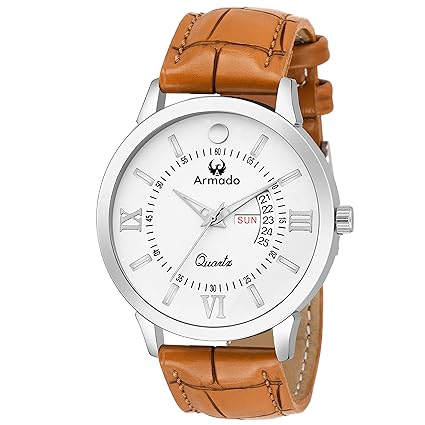 AR-4002-WHT Day and Date Analogue Watch for Men
