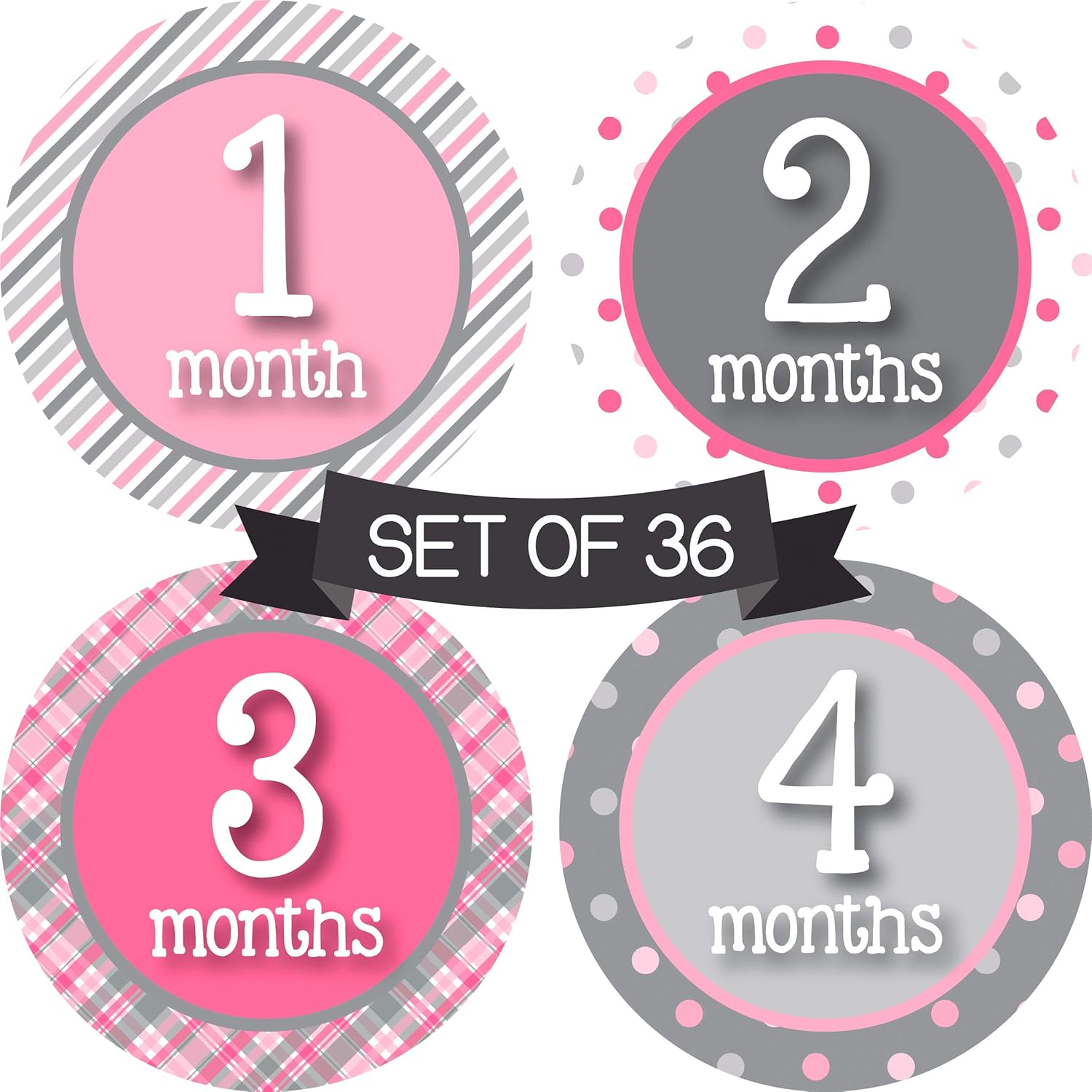 baby month stickers girl
