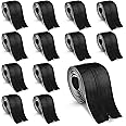 Tigeen 4 Roll Heavy Duty Zipper for Dust Barriers 7 ft x 3 Inch Zipper Door Tape Zippers Greenhouse Construction Zip Door Self Adhesive for Greenhouse Tent Accessories, Black