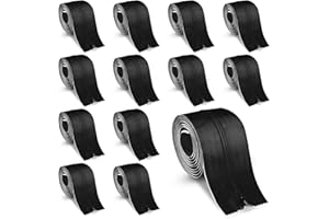 Tigeen 2 Roll Heavy Duty Zipper for Dust Barriers 7 ft x 3 Inch Zipper Door Tape Zippers Greenhouse Construction Zip Door Self Adhesive for Greenhouse Tent Accessories, Black