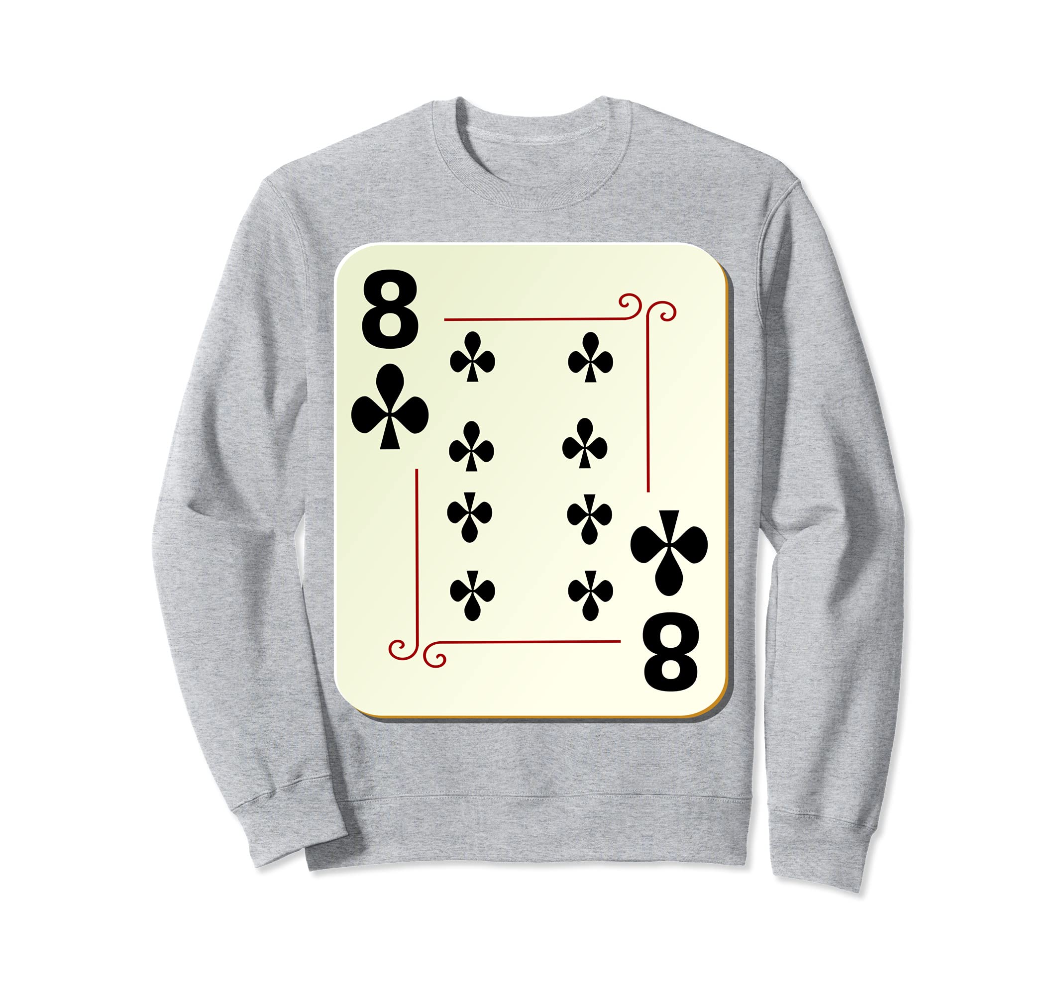 Eight Of Clubs Card Sweatshirt