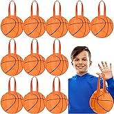 Yinder 12 Pieces Basketball Snack Bags Basketball Treat Goodie Team Gift Bags Bulk Non Woven for Kids Adults Sports Birthday Party Supplies