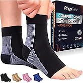 Compression Socks 20-30mmHg for Plantar Fasciitis, Achilles Tendonitis Relief - Ankle Compression Sleeve for Heel Spurs, Foot Swelling & Fatigue - Arch Support Brace for Everyday Use (1 Pair)