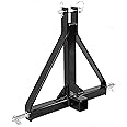 7BLACKSMITH 3 Point 2" Receiver Trailer Hitch Category 1 Tractor Tow Drawbar Adapter for BX Kubota, John Deere, LM25H WLM Tractor, NorTrac, Kioti, Yanmar, Cat