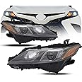 Headlight Assembly Replacement For Toyota 2020-2024 Camry TRD/XSE, 2021-2024 Camry SE Nightshade/SE/Hybrid SE with LED Right & Left Side Pair TO2503299, TO2502299 / 81110-06F60, 81150-06C20 CAPA