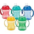 Nuby Two-Handle No-Spill Super Spout Grip N' Sip Cup, 8 Ounce, Single pack of 1 Cup, Colors May Vary