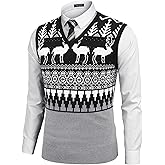 COOFANDY Men's Sleeveless Sweater Vest Lightweight V-Neck Cotton Vest Pullover