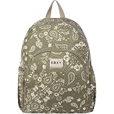 Roxy Moon Magic Backpack - Oil Green Boho Bandana | Recycled Cotton Canvas Backpack, 24L Capacity with Padded Laptop Sleeve, Water Bottle Pockets, and Adjustable Padded Straps