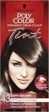 Schwarzkopf Poly Color Tint 43 Dark Brown Pack of 3 Hair Dye