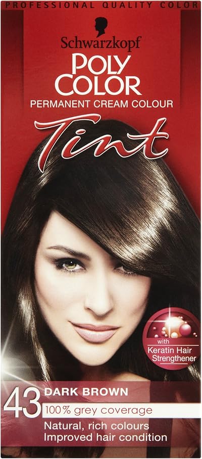 Schwarzkopf Poly Color Tint 43 Dark Brown Pack of 3 Hair Dye