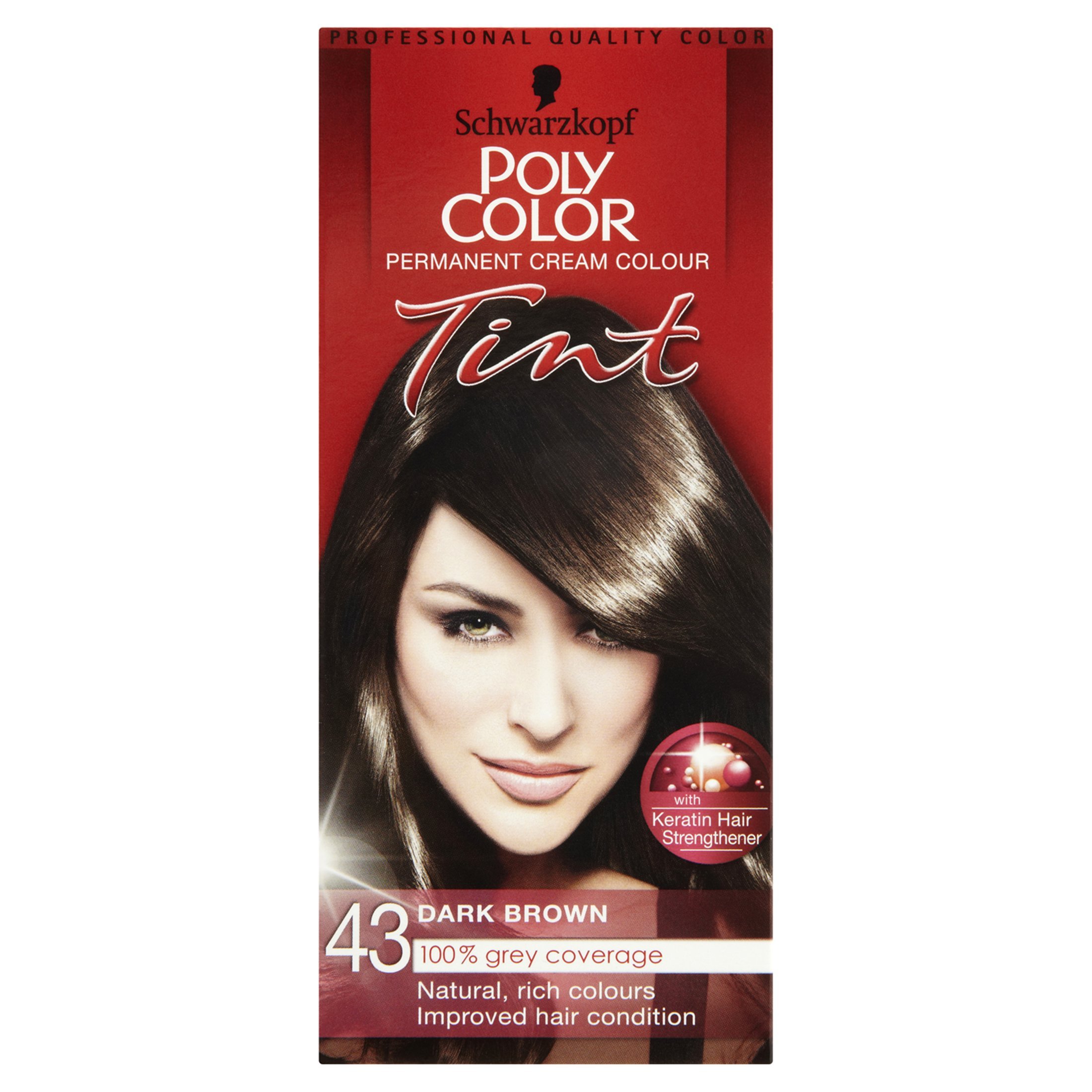 Schwarzkopf Poly Colour Tint 43 Dark Brown - Pack of 3