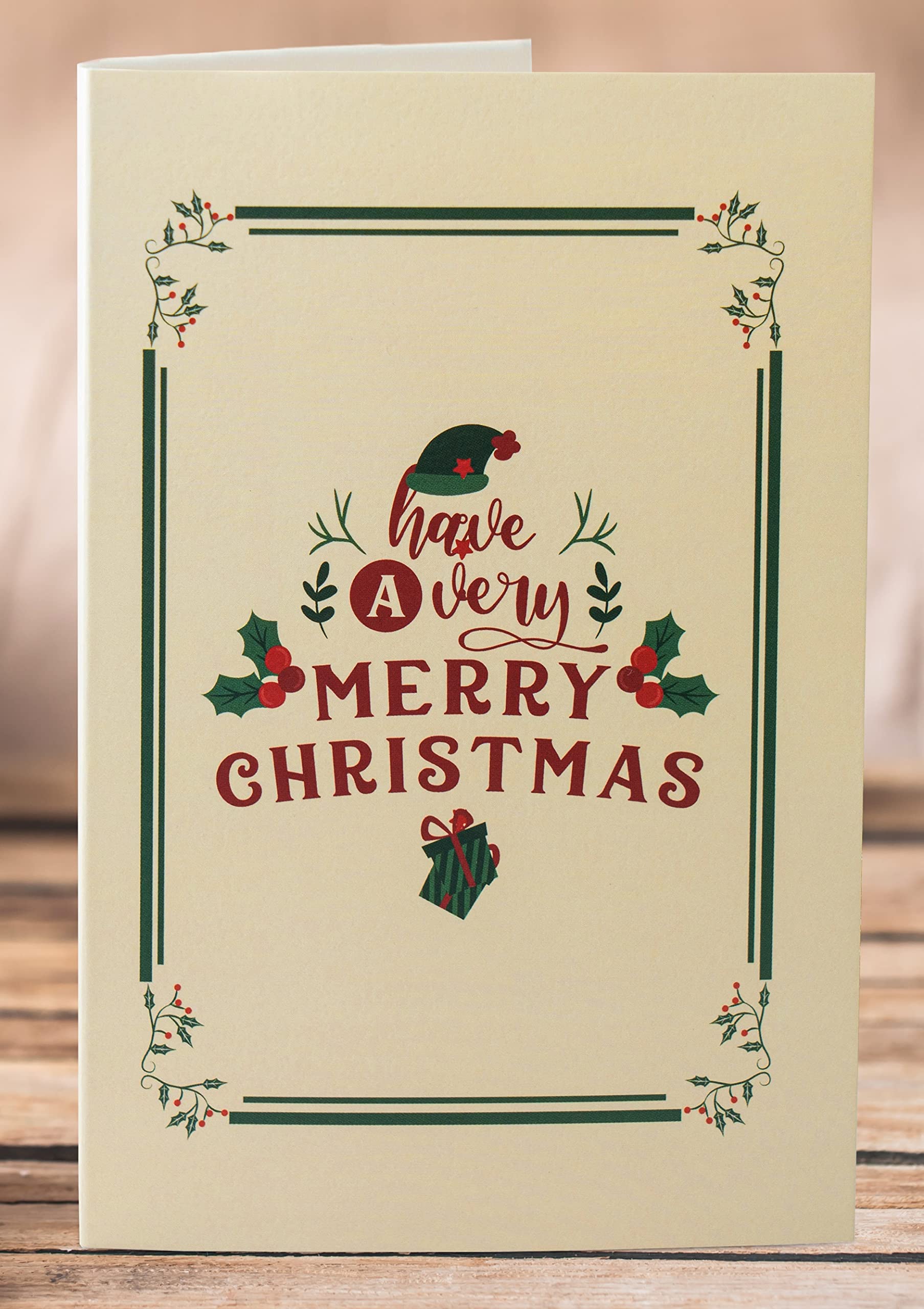 Christmas Greeting Cards with Envelopes 24 Cards - 3 Assorted Designs