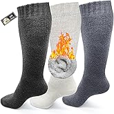 Thick Wool Socks for Women, 3 Pairs Knee High Sock, Warm Sock Thermal Socks for Outdoor Sports Winter Gifts