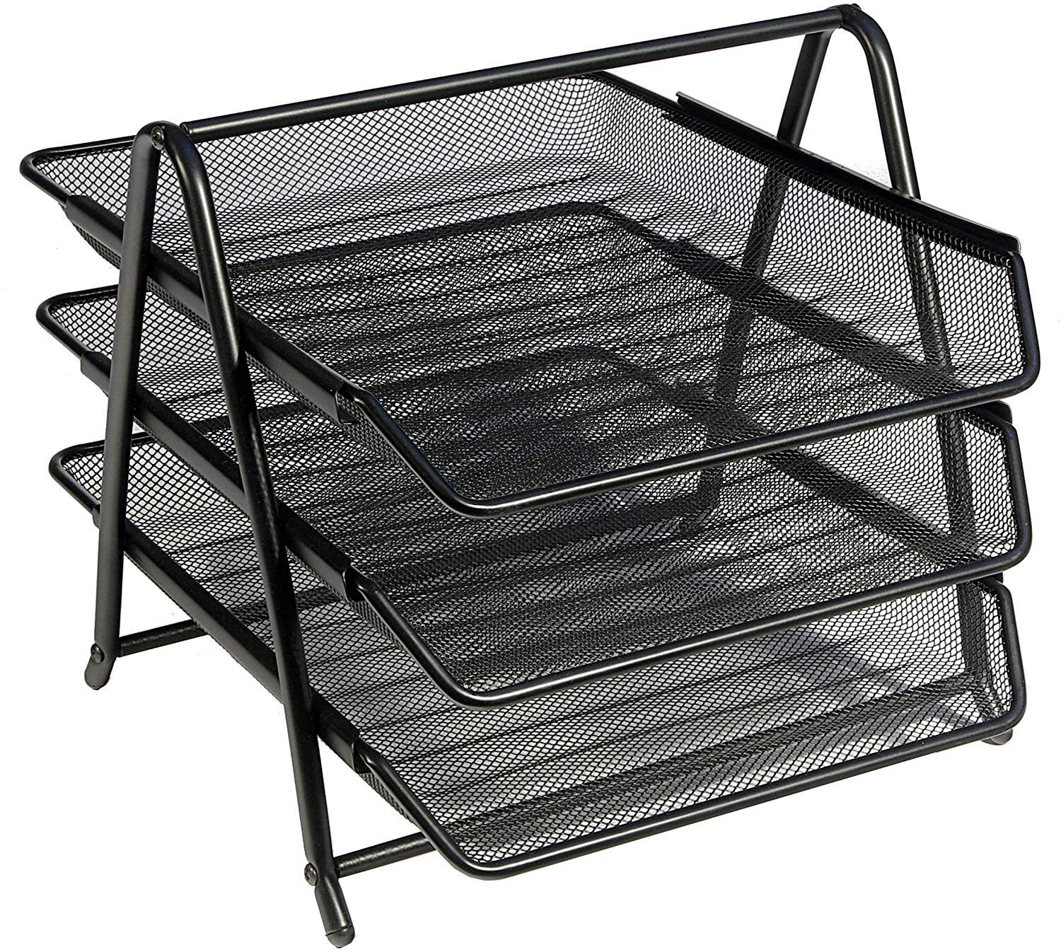 Osco Mesh Letter Tray 3Tier Scratchresistant Stackable Frontload