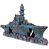 Uniclife Aquarium Shipwreck Decoration Resin Sunken