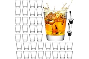 Shot Glasses Set of 36 Clear 50 ml Shot Glass Heavy Base Shot Glasses Bulk Tequila Glass [Gift Set]