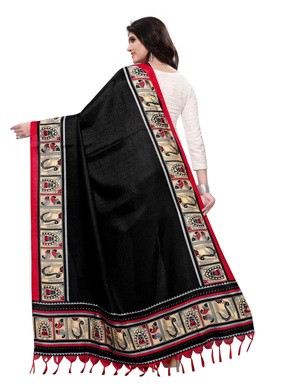 kanchnar women's bhagalpuri solid printed dupatta