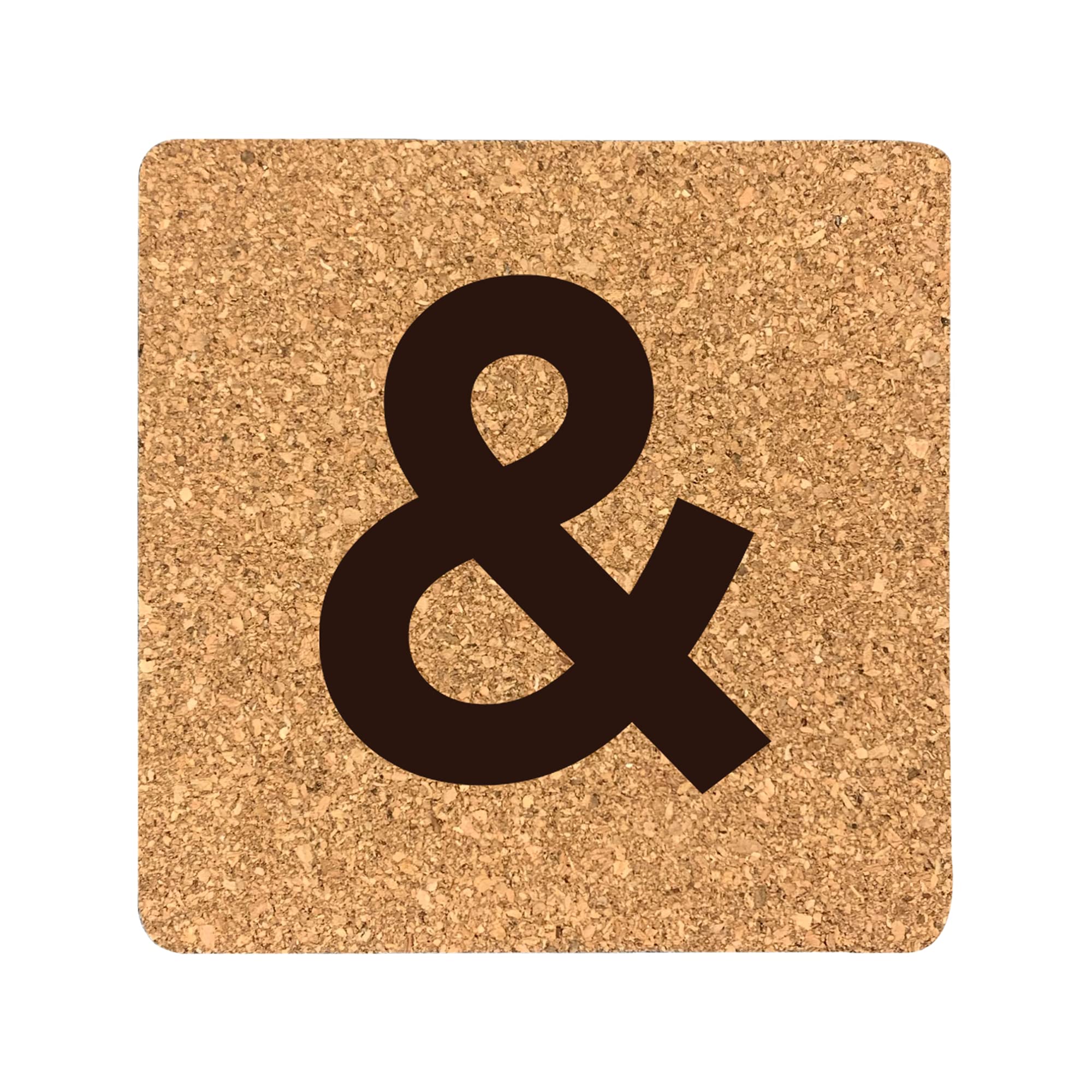 eBuyGB Scrabble Drinks Coasters, Square Cork Coaster, Individual Alphabet Letters, Scrabble Tiles with Score Marks - Personalise Your Own Scrabble Words (&)