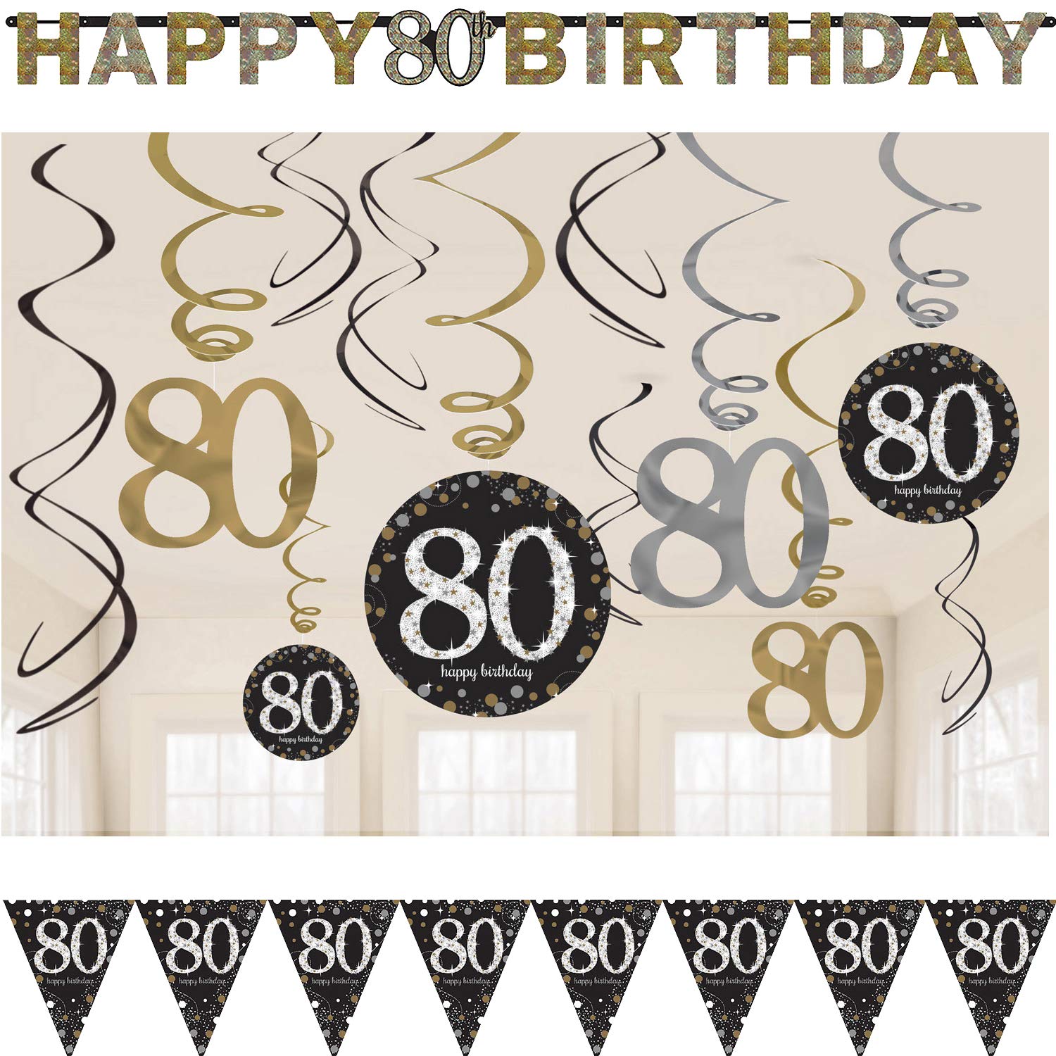 35. Geburtstag Dekoration Set – Banner, Wimpelkette & Wirbel In Roségold Für Frauen
