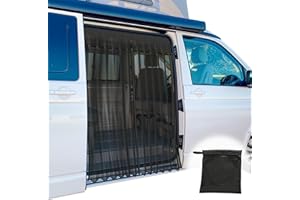 Vanhoxcci 59" H x 43" W Magnetic Van Bug Screen Fit for Mercedes-Benz Metris Ford Transit Connect Sliding Door Flyscreen Mosquito Net for Van, Center Magnetic Closure