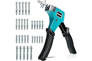 LIBRATON Molly Bolts for Drywall & Plaster Walls (0.12"-1.52"), 30PCS in 6 Sizes with Setting Tool, Heavy Duty Hollow Wall Metal Anchors Screws Kit, Holds Up to 65lbs, for TV, Shelf, Mirror