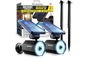 Bell+Howell Bionic Spotlight LED Solar Lights Solar-Powered Spot Light with 25 Feet Motion Sensor Outdoor Waterproof Frost Resistant Yard Outdoor Lighting As Seen On TV (Original, Set of 2)