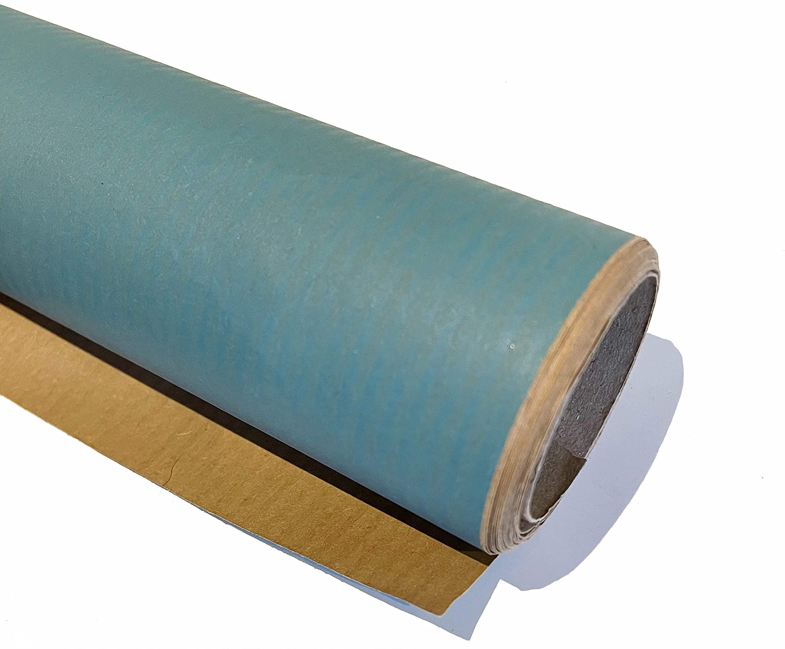 Kraft Wrapping Paper Roll 100% Recycled and Recyclable Gift Wrap (Turquoise 5m)
