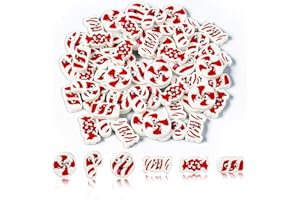 Haooryx 60pcs Christmas Candy Mini Erasers Bulk Novelty Christmas Candy Canes Pencil Eraser Red&White Christmas Candy Rubber Erasers School Reward Prize for Kids Xmas Party Gift Filler (Red & White)