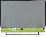 kwmobile Dust Cover for 55 inch TV Fabric Case Indoor Protector Light Grey view 8
