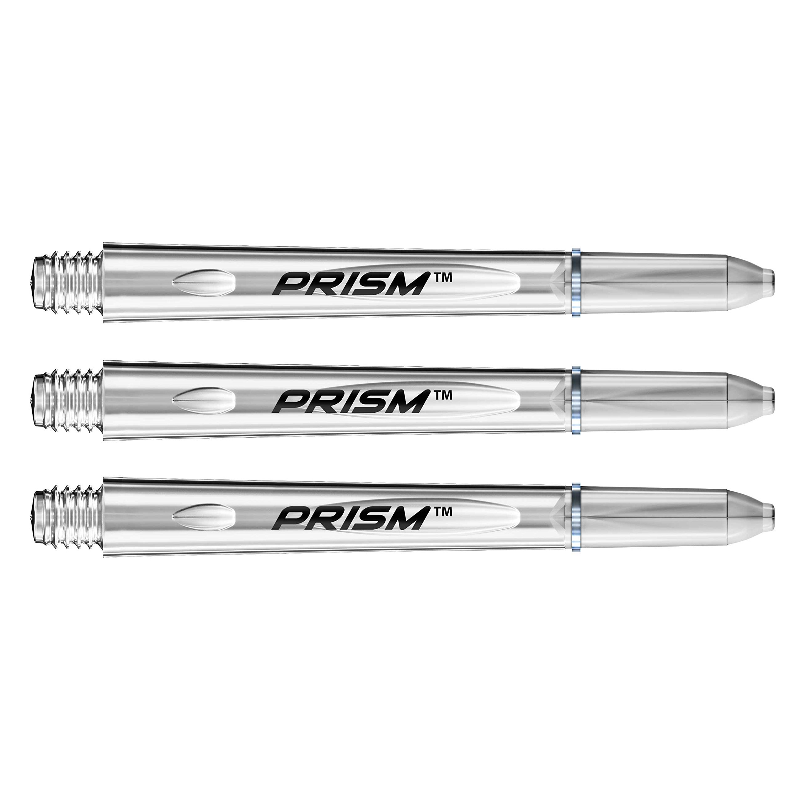WINMAU Prism 1.0 Clear Medium Polycarbonate Dart Stems - 1 set per pack (3 shafts in total)