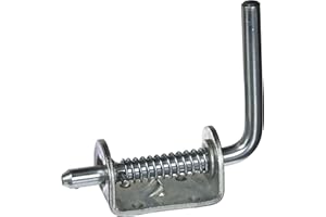 BUYERS PRODUCTS COMPANY Buyers Products B2595 Spring Latch Assembly, 1/2" Spring Loaded Latch Pin Without Keeper, Zinc Plated Latch for Gate Latch, Utility Latch, Trailer Latch, Cage Latch