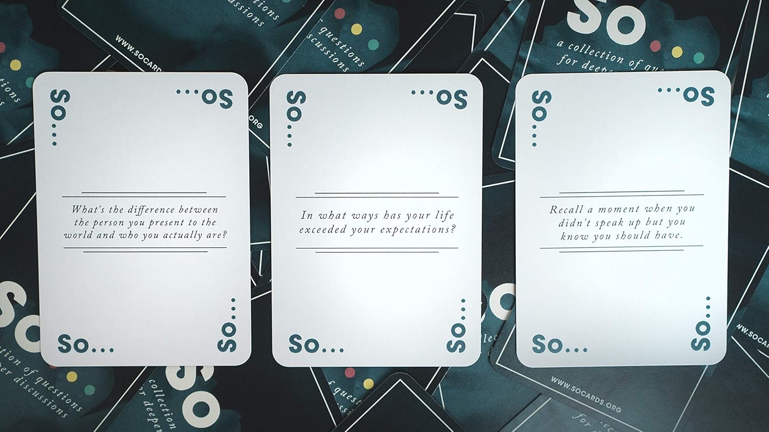 SO ... Cards: Unstuck Yourself - Deep Questions for Meaningful Conversations Card Game (52 Questions): Toys & Games