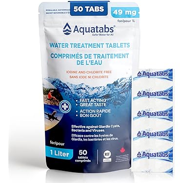 Comprimés De Purification D'eau - 50 Comprimés - Traitement D'urgence Germicide