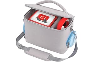 DDgro Toniebox Carrying Case - Convenient and Protective Travel Bag for Tonie box Audio Player Starter Set and Accessories (Grey, Large)